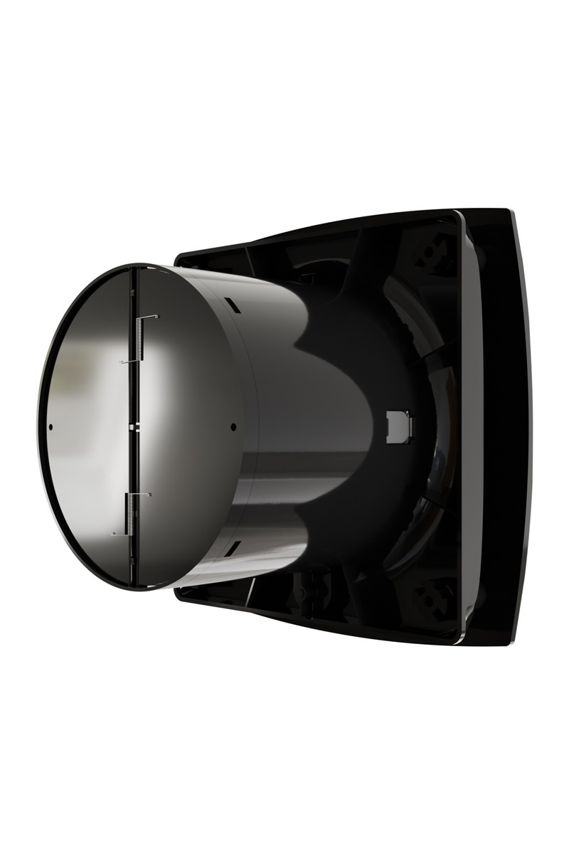 Вентилятор накладной WAVE D100 обр.клапан Black classic ERA